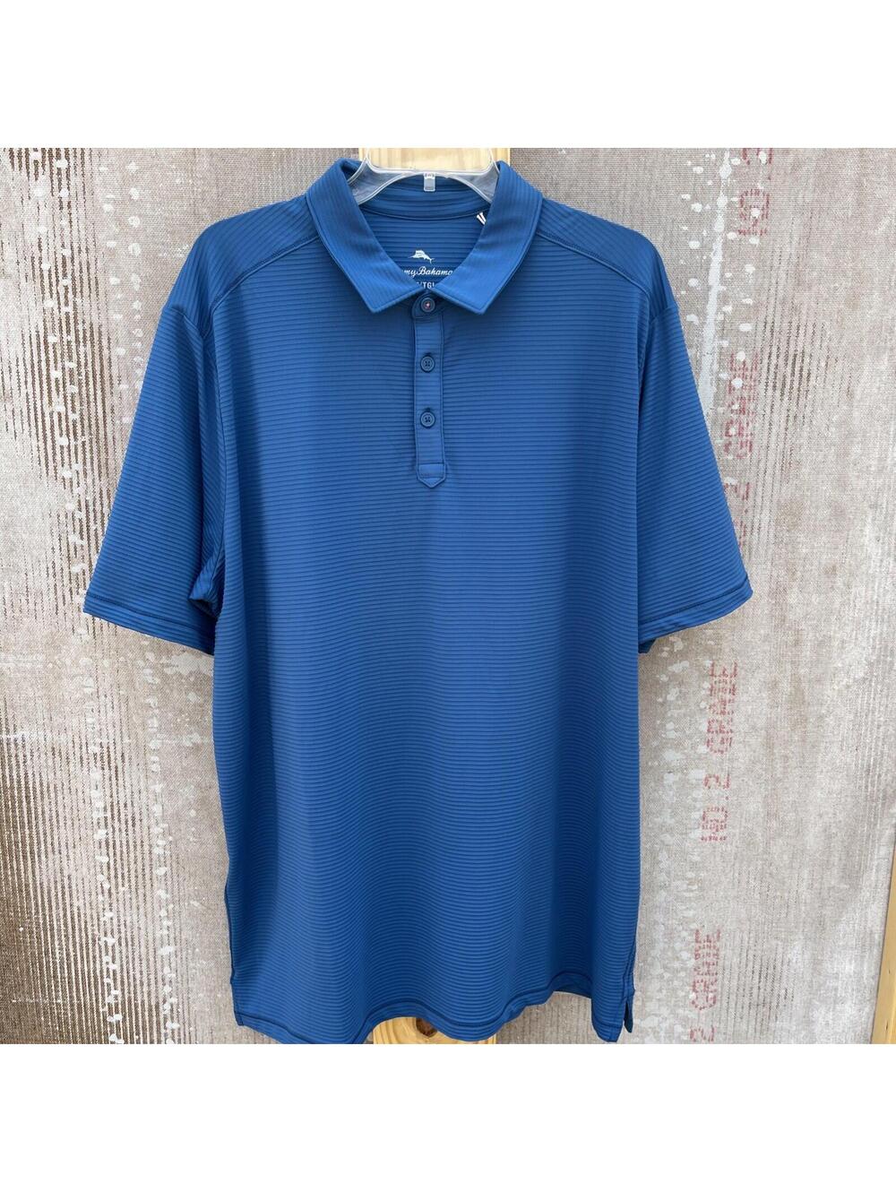 Tommy Bahama Mens Costa Wave IslandZone® Polo in  Deep Azure Size XLT $110 MSRP